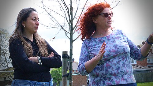 Cllrs Jessie Jagger and Karen Holmes